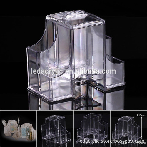 Acrylic beauty Clear case makeup Display Cotton Box cosmetic organizer